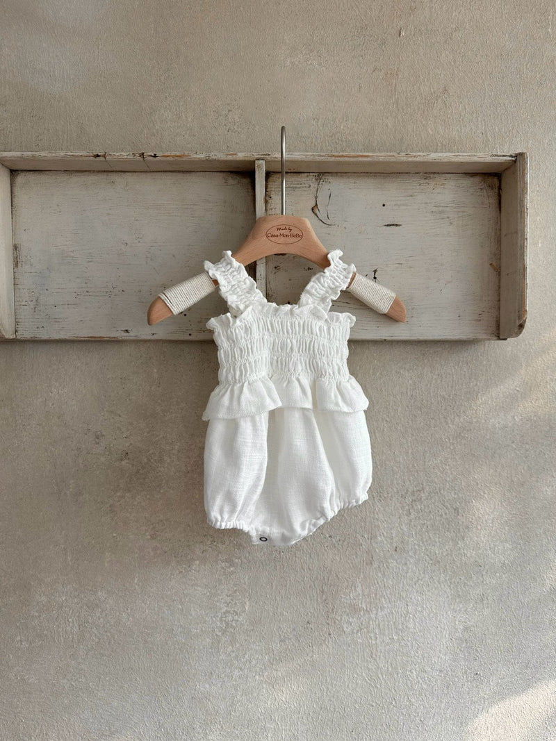 Ette Linen Romper _Ivory