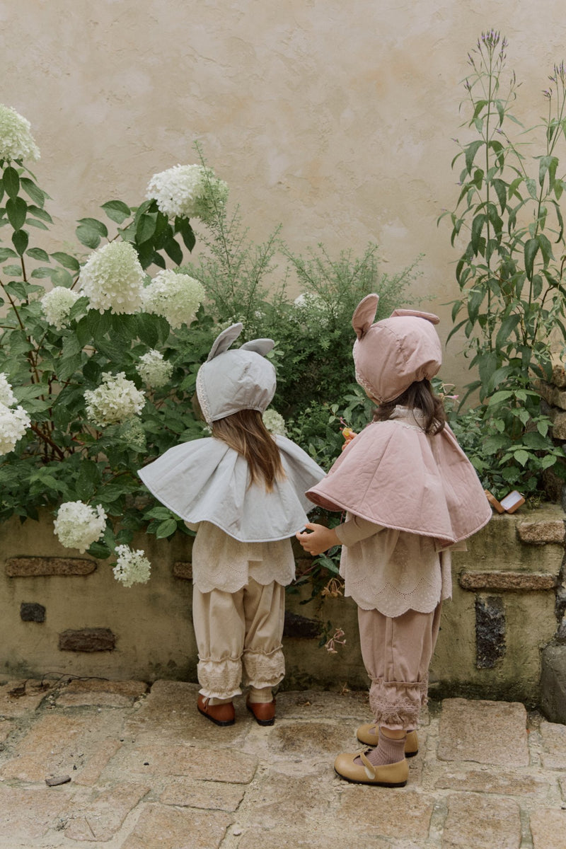 Rabbit Bonnet and Cape Set__Pink