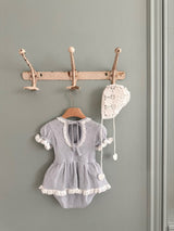 Monbebe Lumi Pointelle Dress Romper _2Colours
