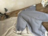 Soft Terry Polo Romper_Blue