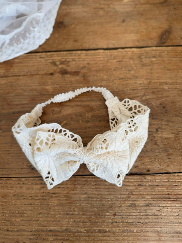 Flower Lace Bow Headband (Pre-Order)