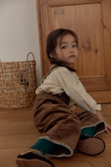 Nanette Embroidered Corduroy Overalls