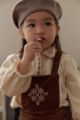 Nanette Embroidered Corduroy Overalls
