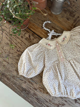 Mimosa Floral Romper _Pink