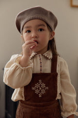 Nanette Embroidered Corduroy Overalls
