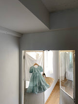 Mint Blossom Puff Sleeve Dress