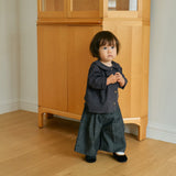 Kids Pintuck Wide Leg Cotton Pants
