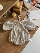 Mimosa Floral Romper _Blue