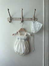 Aria Embroidery Romper _Cream