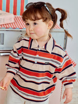 Mitte Multi-Stripe Polo Top_Brick