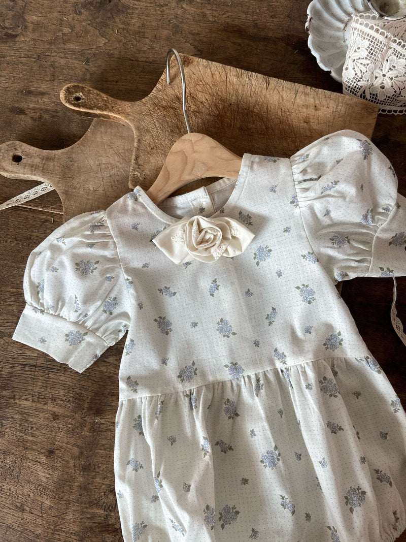 Blue Rose Garden Romper