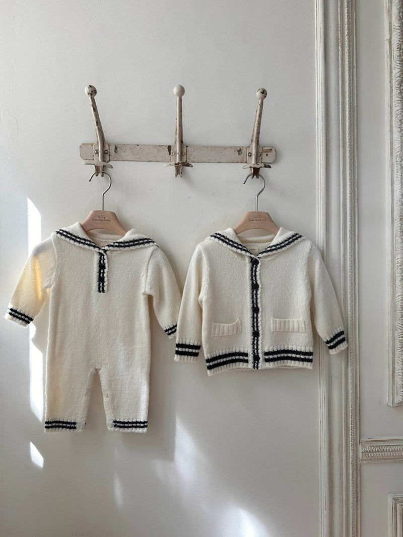 Knit Sailor Baby Suit