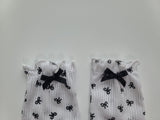 Ribbon Print Lace Socks _2 Colors