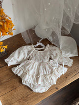 Pink Blossom Smocked Dress Romper