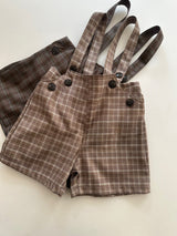 Romi Check Overall Shorts