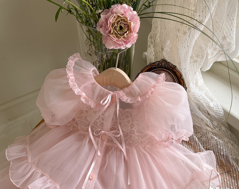 Clara Lace Cardigan_ Pink