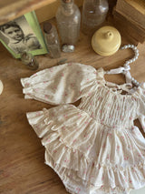 Pink Blossom Smocked Dress Romper