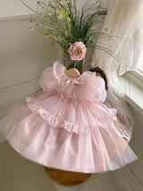 Clara Lace Cardigan_ Pink