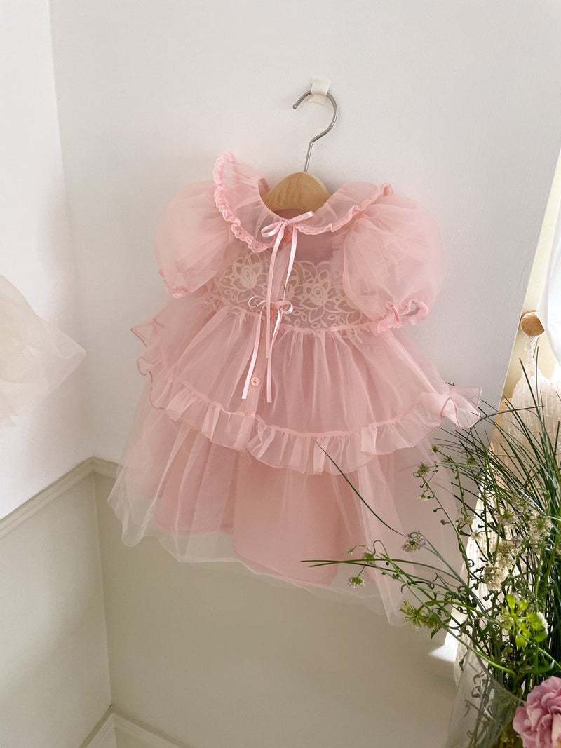 Clara Lace Cardigan_ Pink