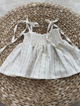 Petite Fleur Stripe Top & Shorts Set