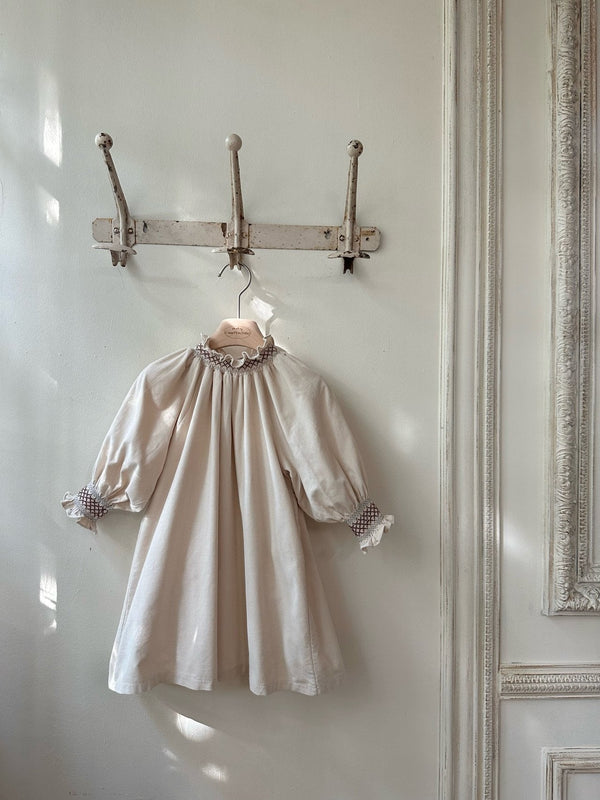 Ayla Smocked Corduroy Dress_ 2 Colours