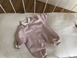 Soft Terry Polo Romper_Pink