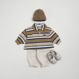 Mitte Multi-Stripe Polo Top_Olive