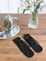 Ribbon Lace Socks_ Black