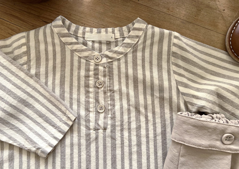Henry Neck Classic Baby Shirts _2Colours