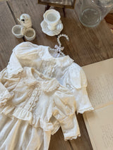 Pearl Cotton Romper_Cream
