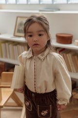 Ashby Embroidered Corduroy Blouse