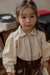 Ashby Embroidered Corduroy Blouse