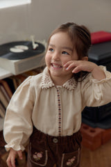 Ashby Embroidered Corduroy Blouse