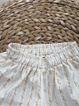 Petite Fleur Stripe Top & Shorts Set