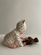 Monbebe Printed Suit and Bonnet Set from Newborn Size _Bear Prints