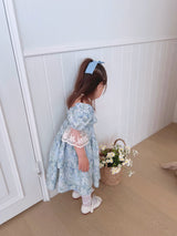 Monet Blue Floral Dress