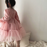 Sherbet Long Sleeves Dress _Pink