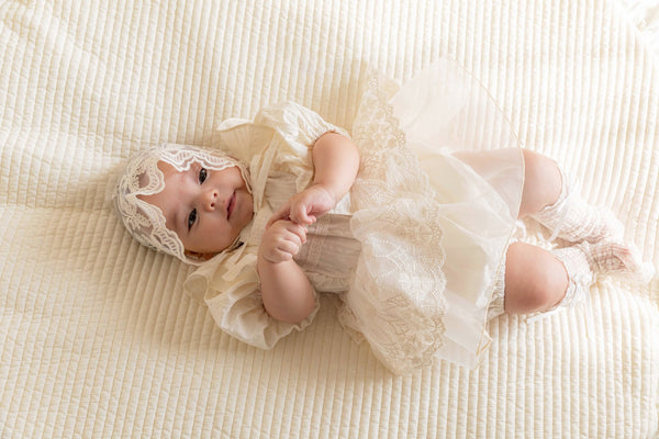 Ribbon Lace Socks_ Cream