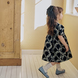 Rosa Embroidered Cotton Dress_Black