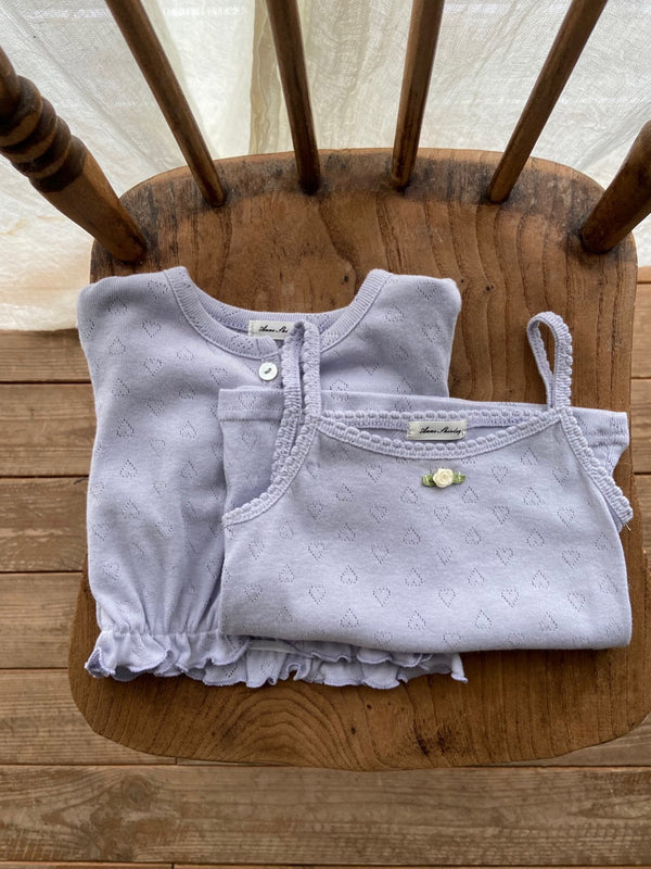 Oaklee Baby Cardigan and Sleeveless Top Set _ Lavender