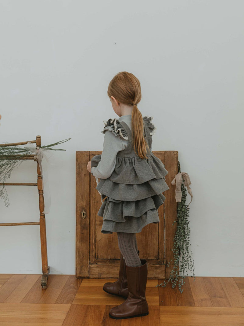Lily Blouse & Skirt Set _Grey