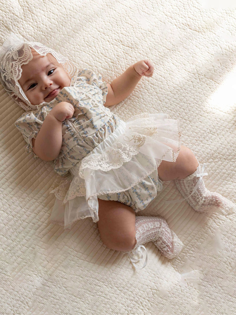 Ribbon Lace Socks_ Cream