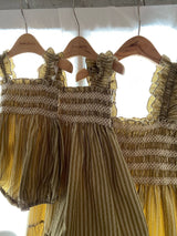 Elan Hand-Smocked Romper