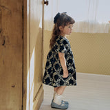 Rosa Embroidered Cotton Dress_Black