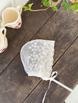 Daisy Meadow Lace Bonnet