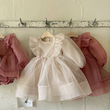 Annes Organza Dress _Rose Pink