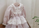 Roselle Tulle Dress Romper_ Pink