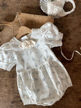 Blue Rose Garden Romper