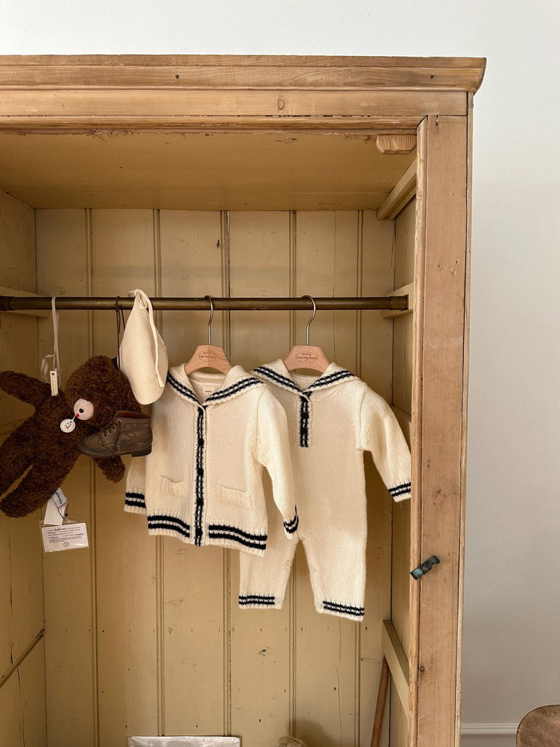 Knit Sailor Baby Suit