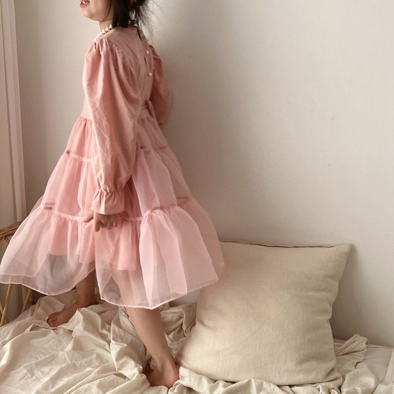 Sherbet Long Sleeves Dress _Pink